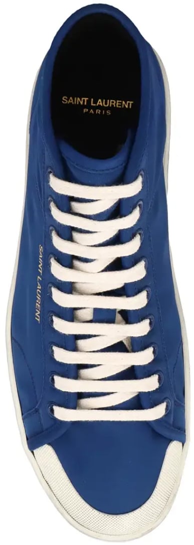 Saint Laurent Sl/39 Court Classic Logo Mid-top Sneakers Blauw