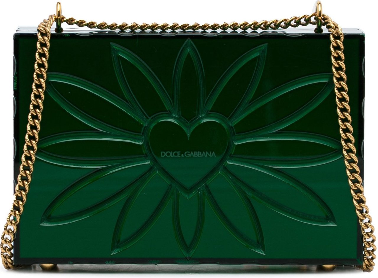 Dolce & Gabbana Plexiglass Devotion Crossbody Bag Groen