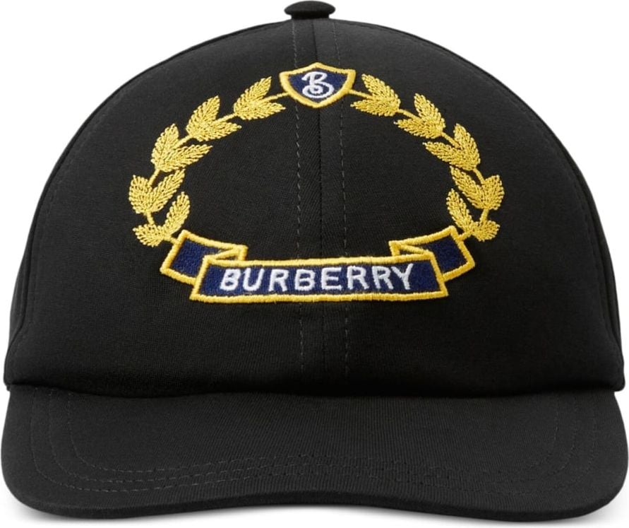 Burberry Oak Leaf Crest Logo Baseball Cap Zwart