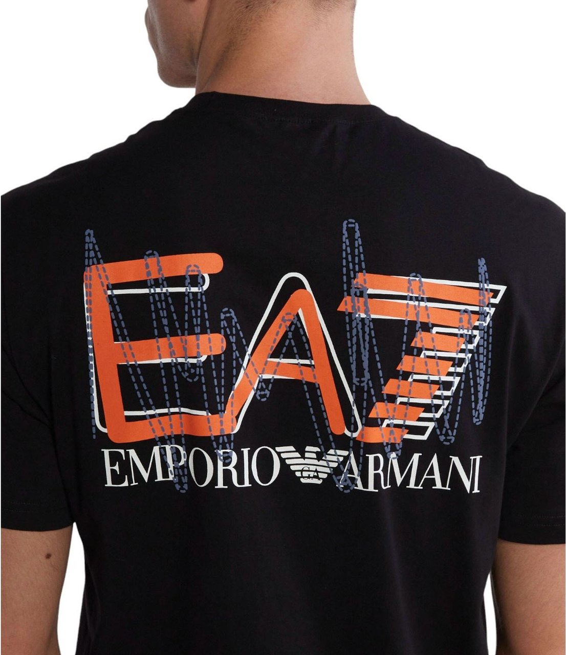 EA7 Armani Ea7 Heren T-shirt Zwart 3DUT06-PJVBZ/1200 Zwart