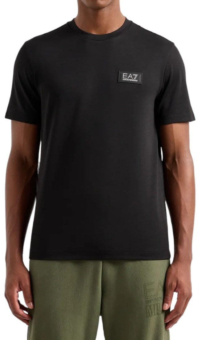 EA7 Armani Heren T-shirt Zwart Zwart