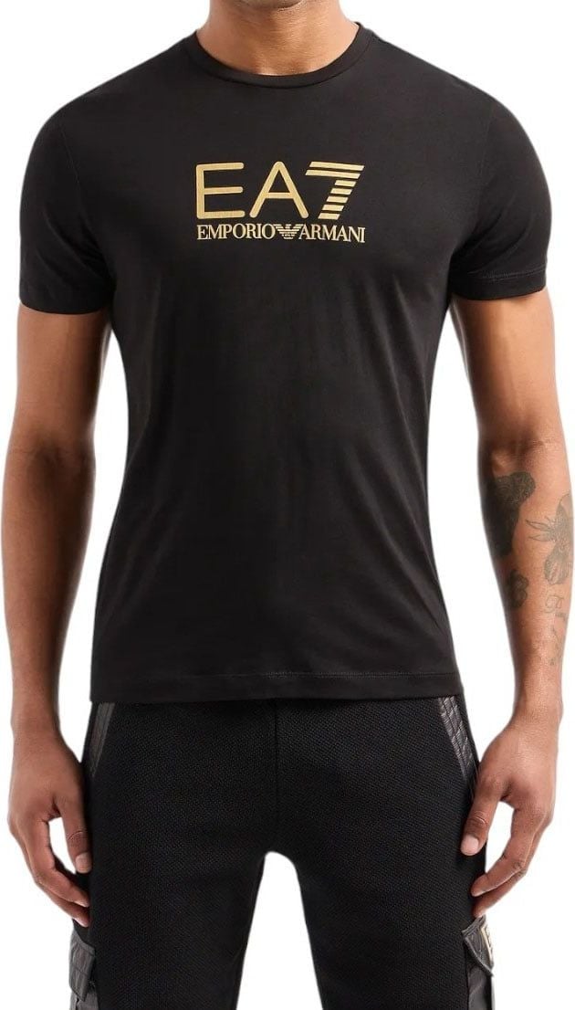 EA7 Armani Ea7 Heren T-shirt Zwart 3DPT08-PJM9Z/1200 Zwart