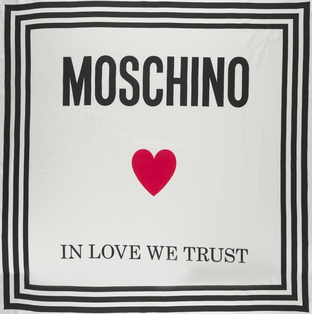Moschino Foulard with logo print Wit