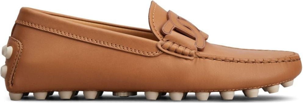 Tod's Flat Shoes Leather Brown Bruin