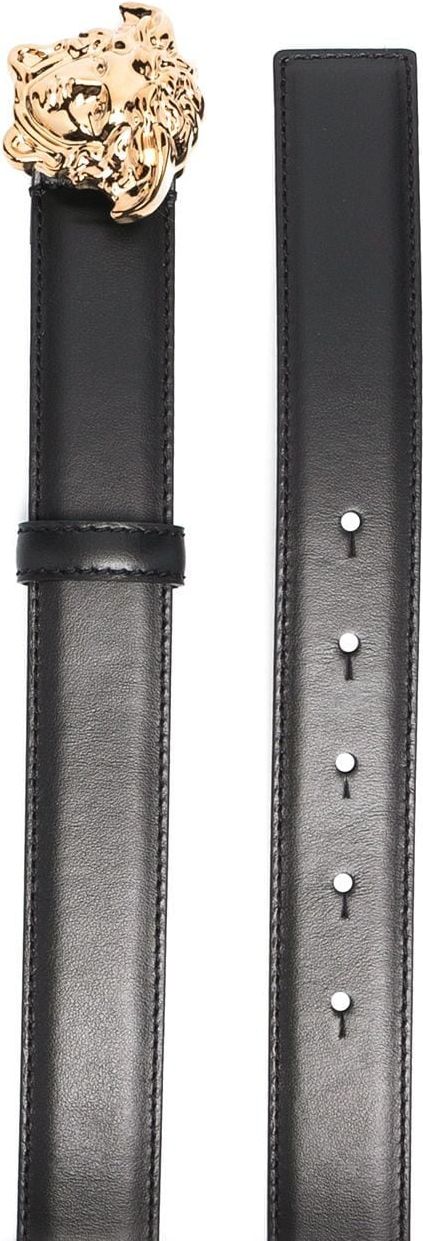 Versace La Medusa Leather Belt Zwart
