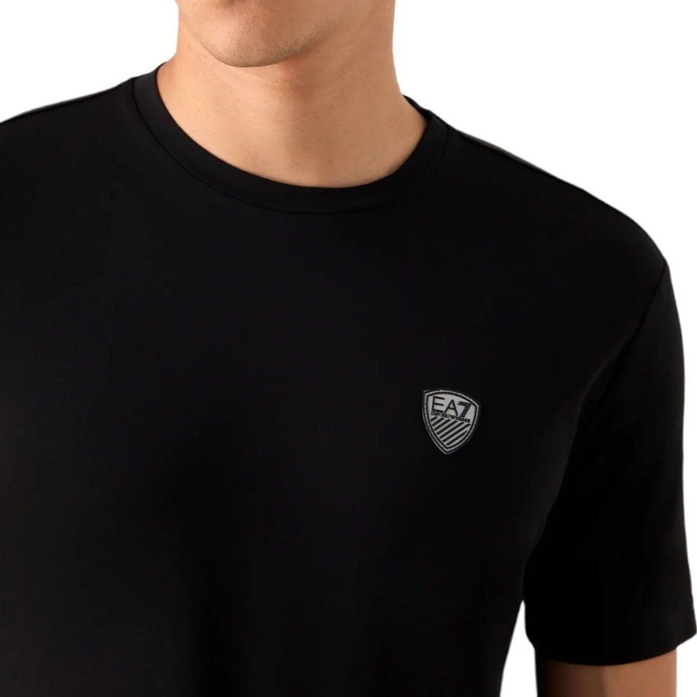 EA7 EA7 Emporio Armani T-Shirt Logo Patch Black Zwart