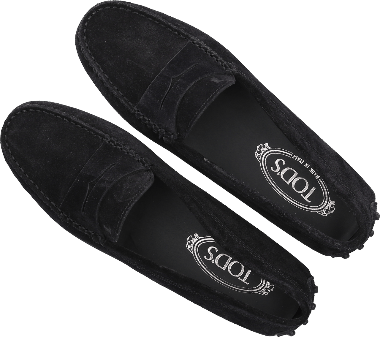 Tod's Moccasins Gommini Suede Dolby Zwart