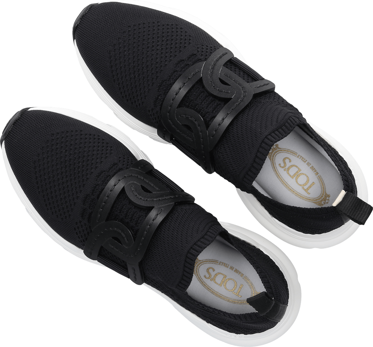 Tod's Low-top Sneakers Slip-on Run Textile Corto Zwart