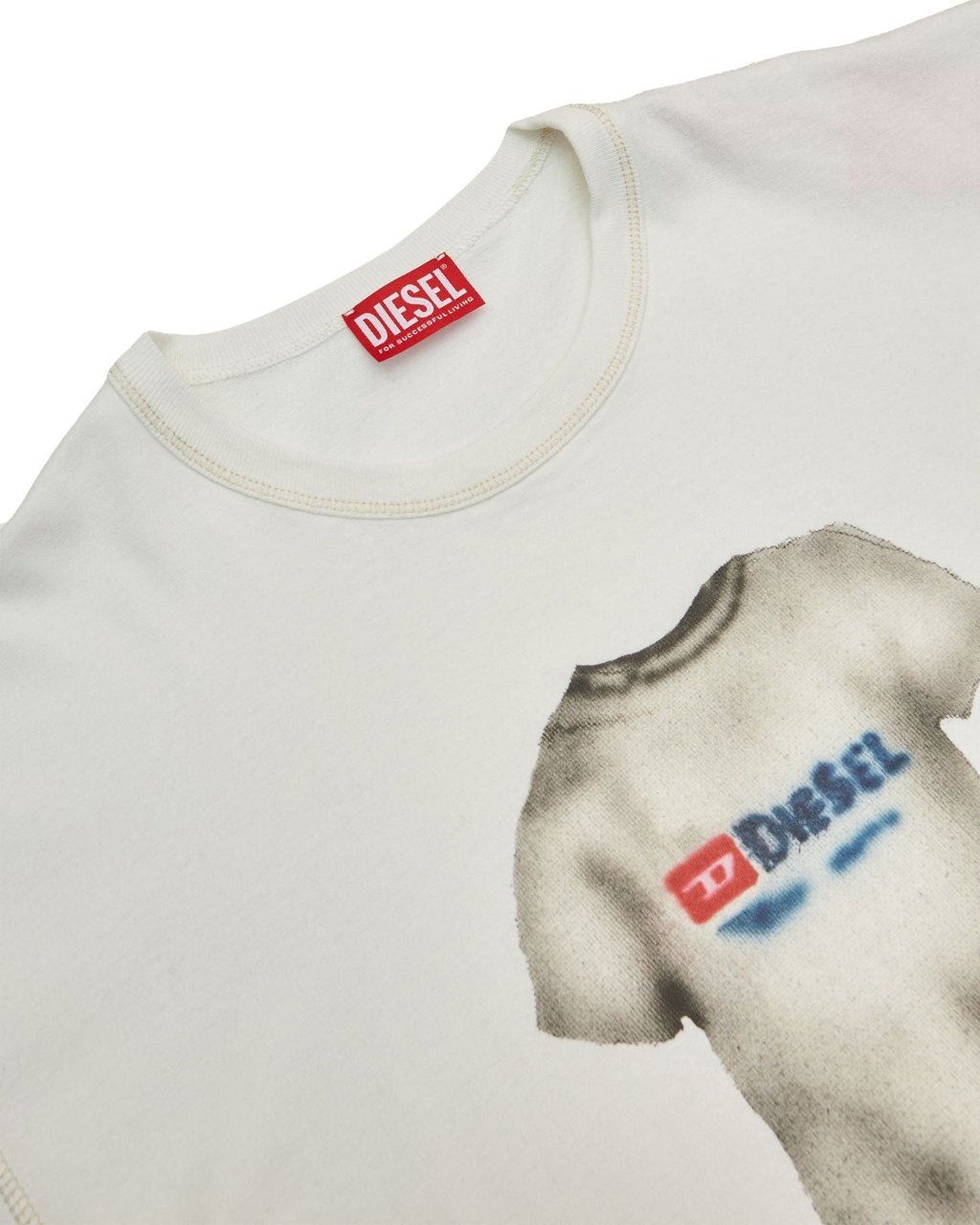 Diesel T-shirt T-Boxt-N12 Bianca Wit