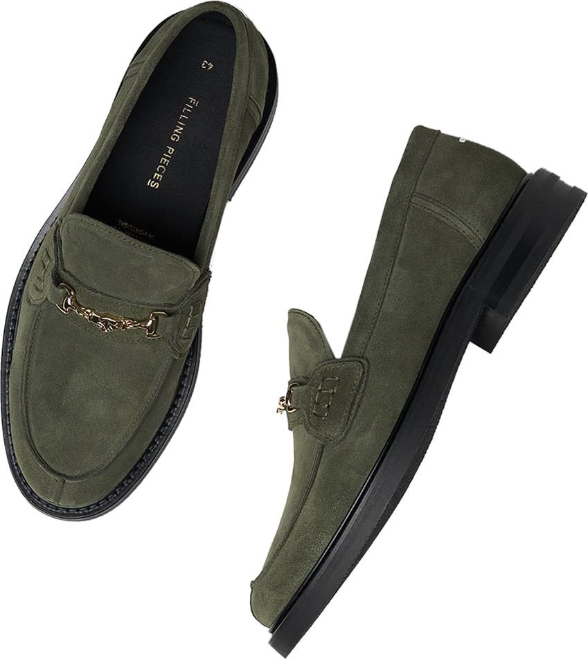 Filling Pieces Loafer Suede Green Groen