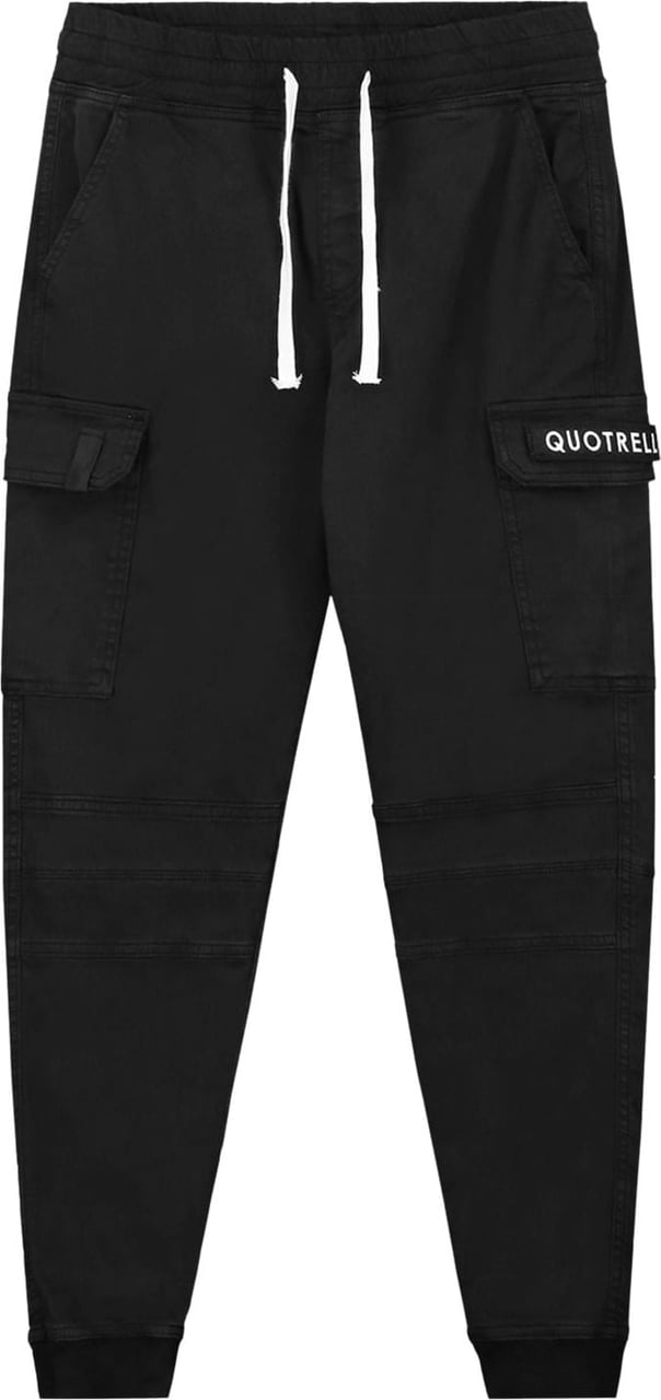 Quotrell Casablanca Cargo Pants | Black Zwart