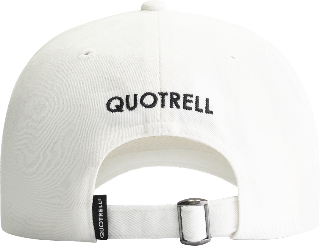 Quotrell Society Cap | Off White/black Wit