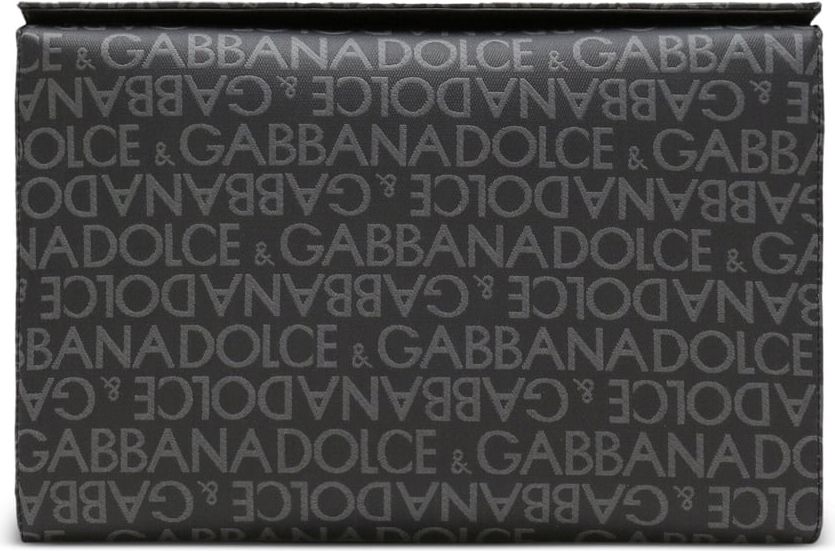 Dolce & Gabbana Allover Logo Shoulder Bag Zwart