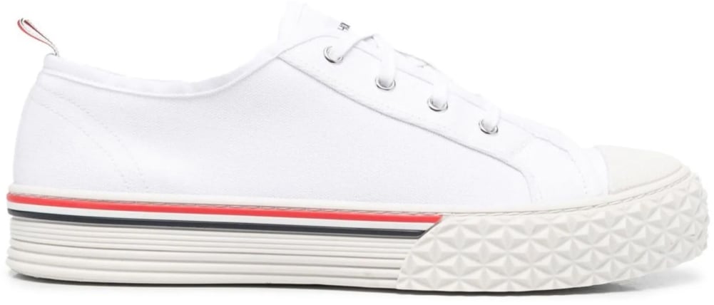 Thom Browne Collegiate Low Top Sneakers Wit