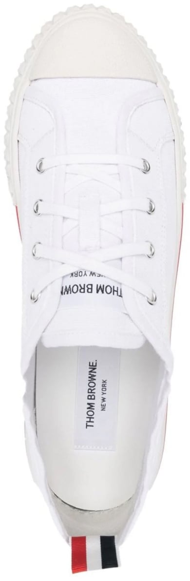 Thom Browne Collegiate Low Top Sneakers Wit