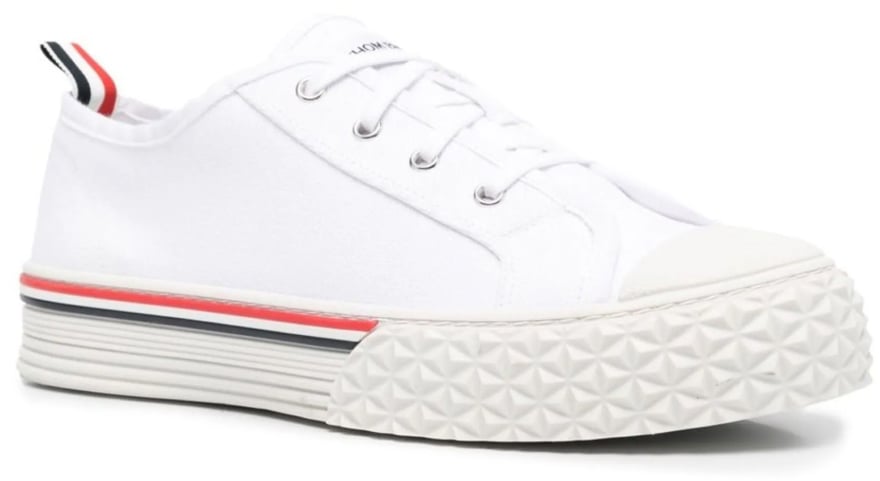 Thom Browne Collegiate Low Top Sneakers Wit