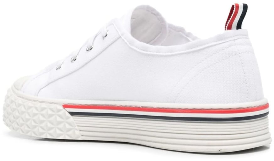 Thom Browne Collegiate Low Top Sneakers Wit