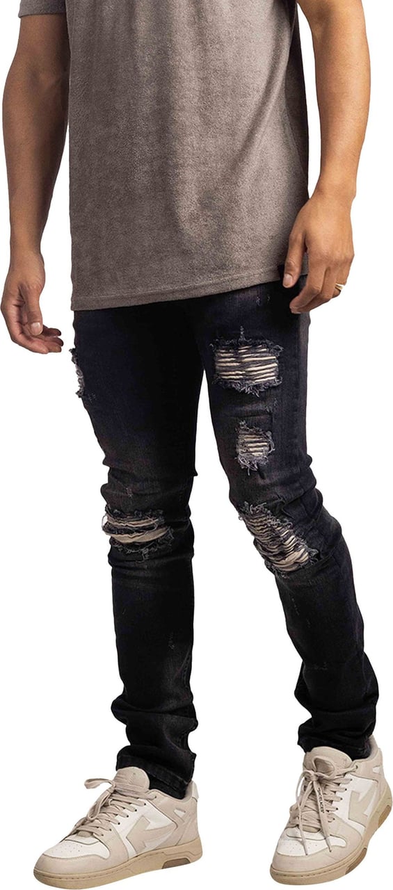 Richesse Force Deluxe Jeans Heren Zwart/Creme Zwart