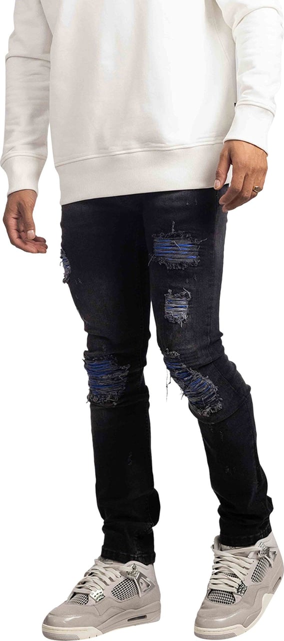 Richesse Force Deluxe Jeans Heren Zwart/Blauw Zwart
