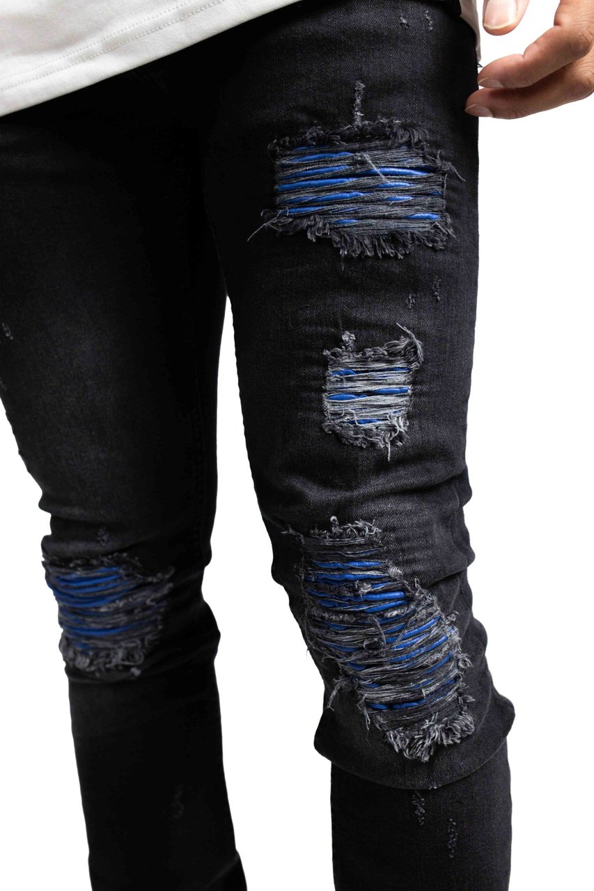 Richesse Force Deluxe Jeans Heren Zwart/Blauw Zwart