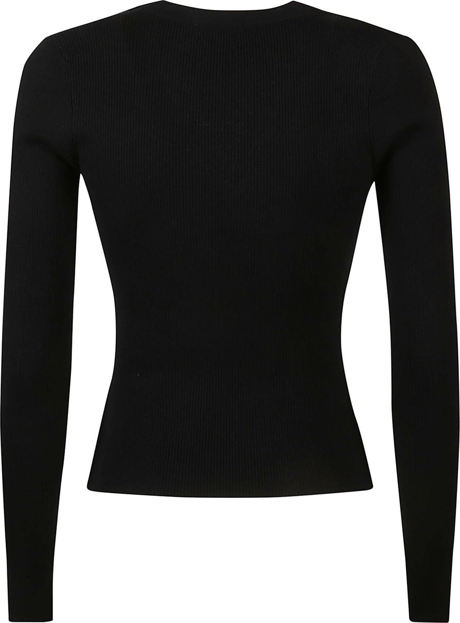 Elisabetta Franchi Long Sleeve Sweater Black Zwart