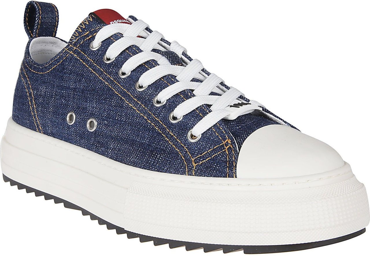Dsquared2 Berlin Lace-up Low Top Sneakers Blue Blauw