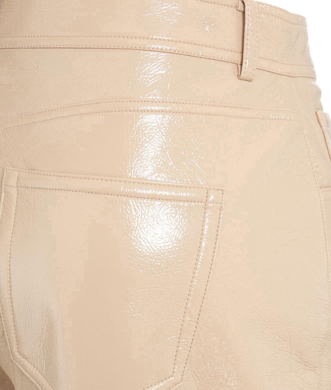 Liu Jo Eco-leather pants Beige