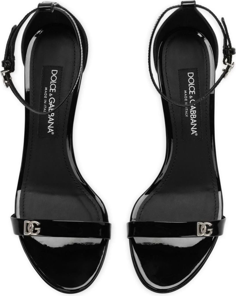 Dolce & Gabbana Patent Sandal Zwart