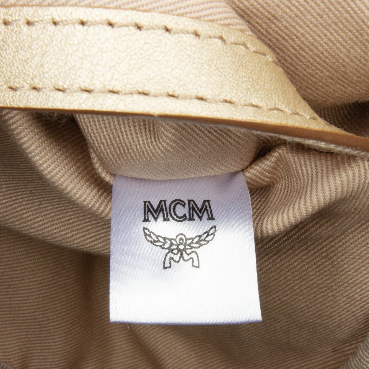MCM Visetos Stark Flight Logo Backpack Bruin