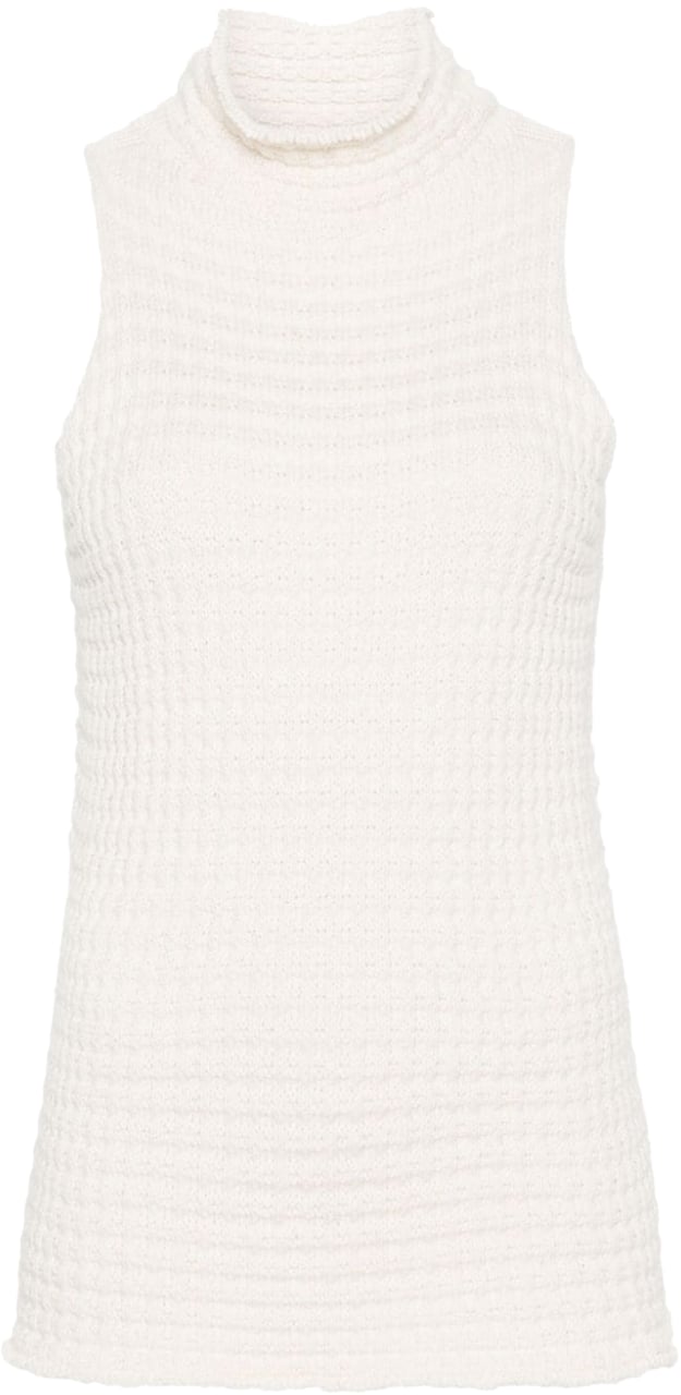 Jil Sander High Neck Top White Wit