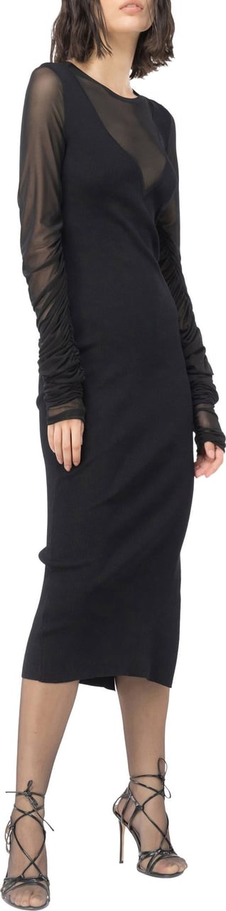Pinko Dress in tulle "Bergamotto" Zwart