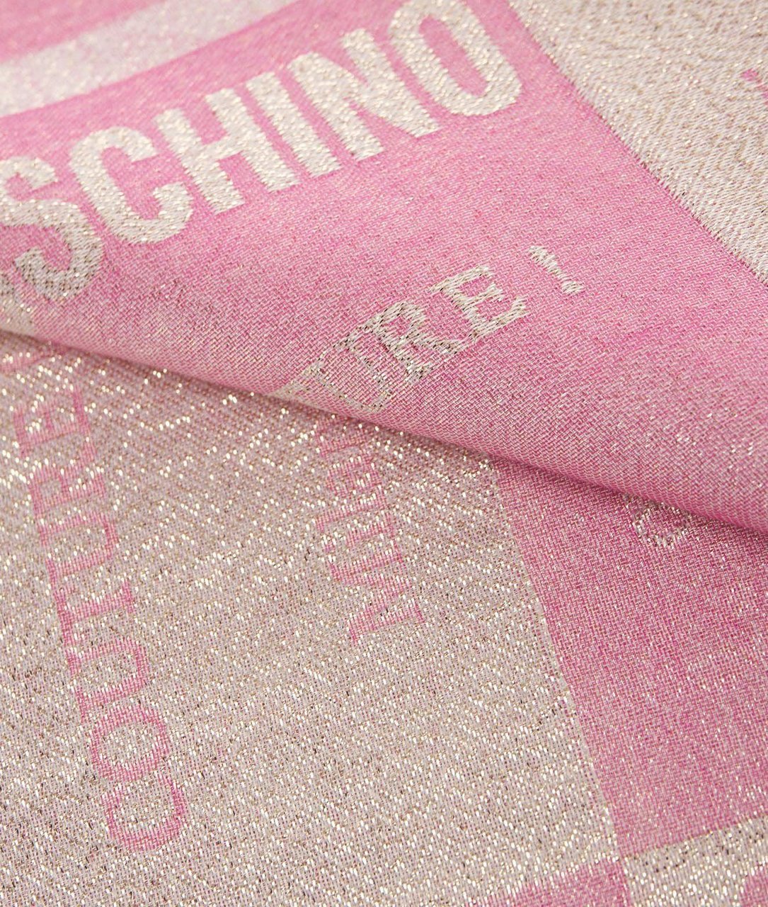 Moschino Scarf with glitter finish Roze