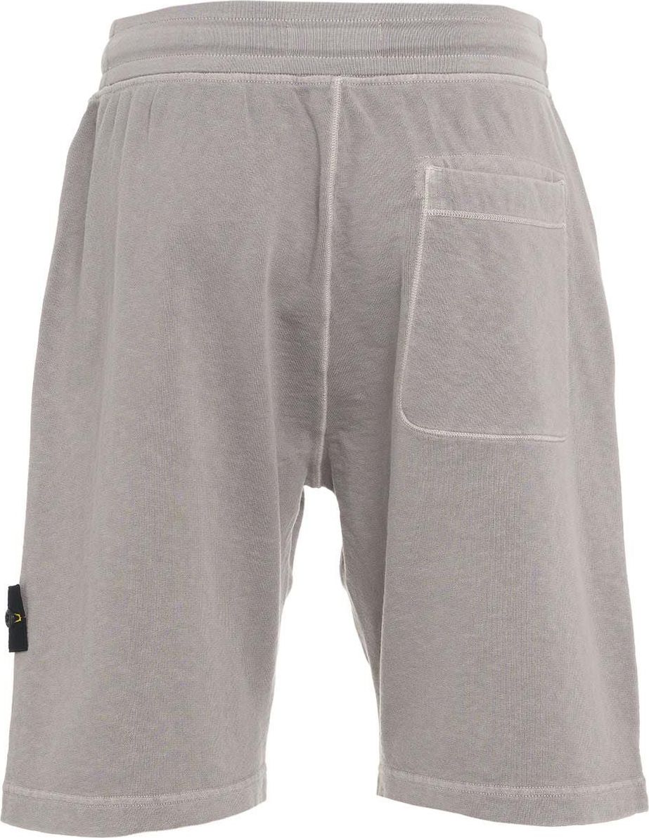 Stone Island Bermuda shorts with detachable logo Grijs