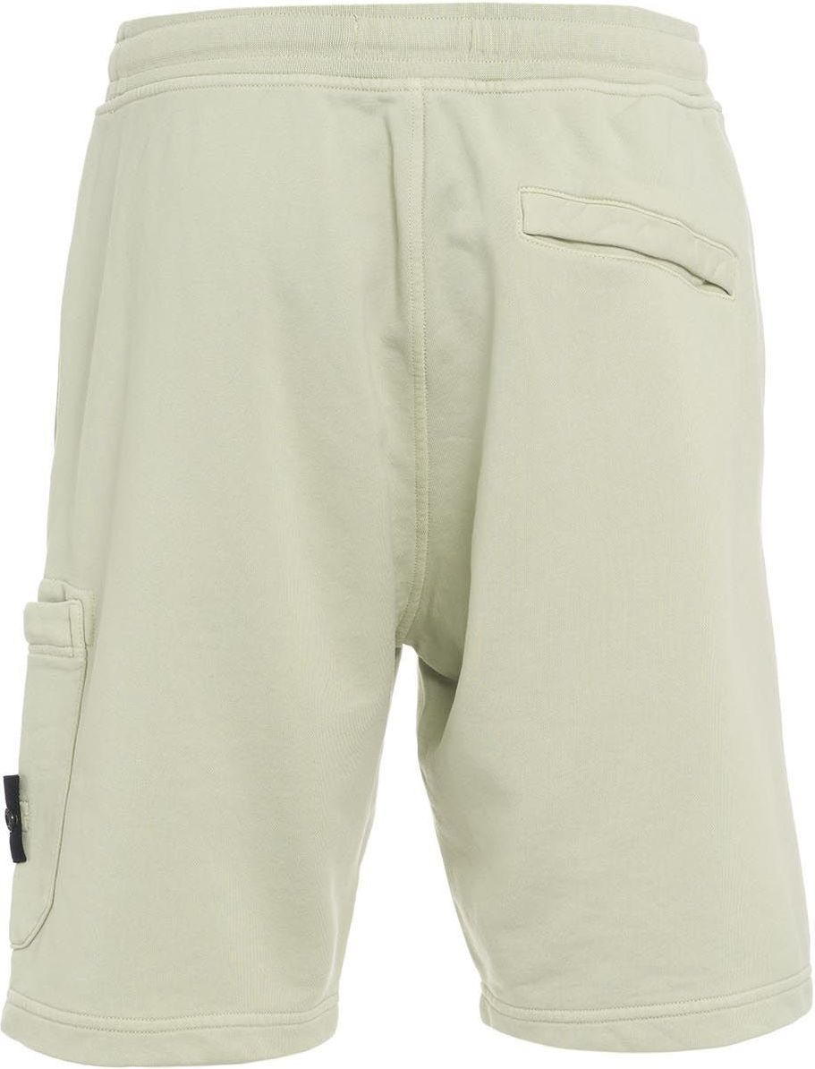 Stone Island Bermuda shorts with detachable logo Groen