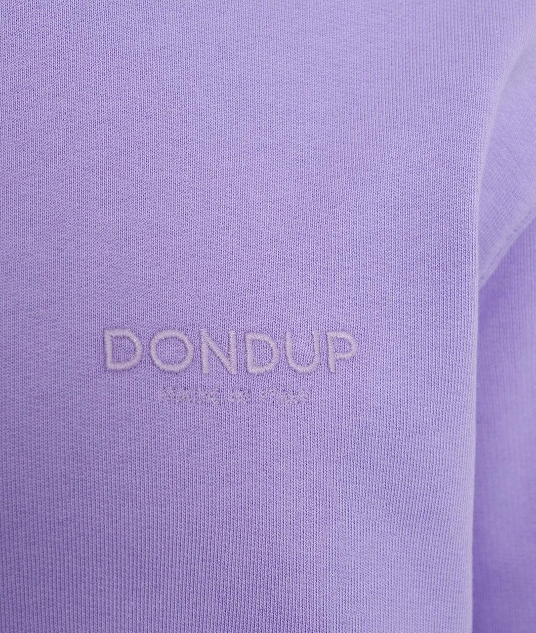Dondup Sweater with embroidered logo Paars