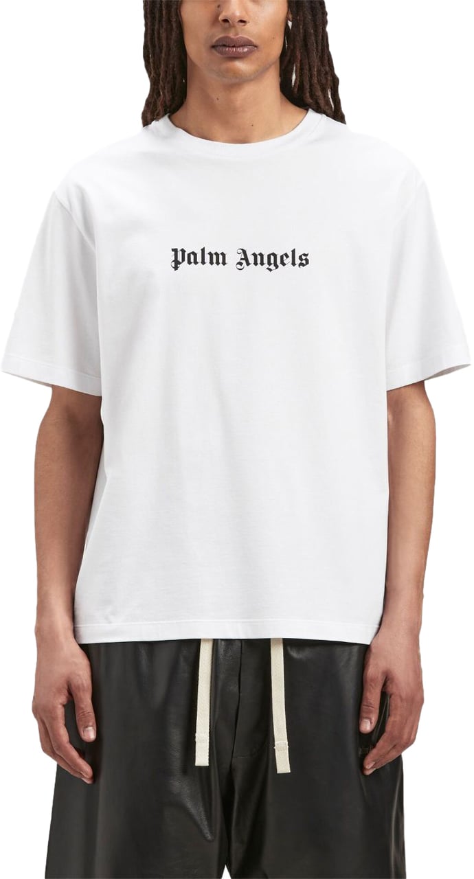 Palm Angels Logo Cotton T-shirt Zwart