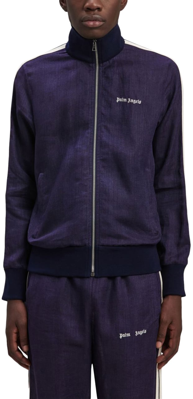 Palm Angels Felpa in Lino Blauw