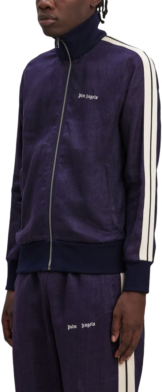 Palm Angels Felpa in Lino Blauw