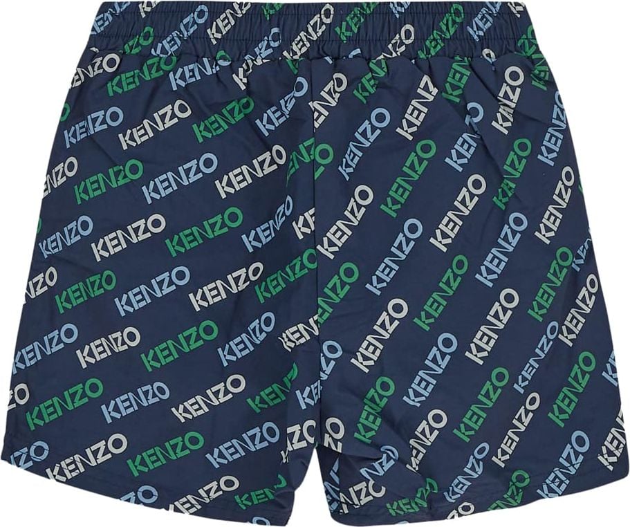 Kenzo Logoed Swimn Shorts Blauw