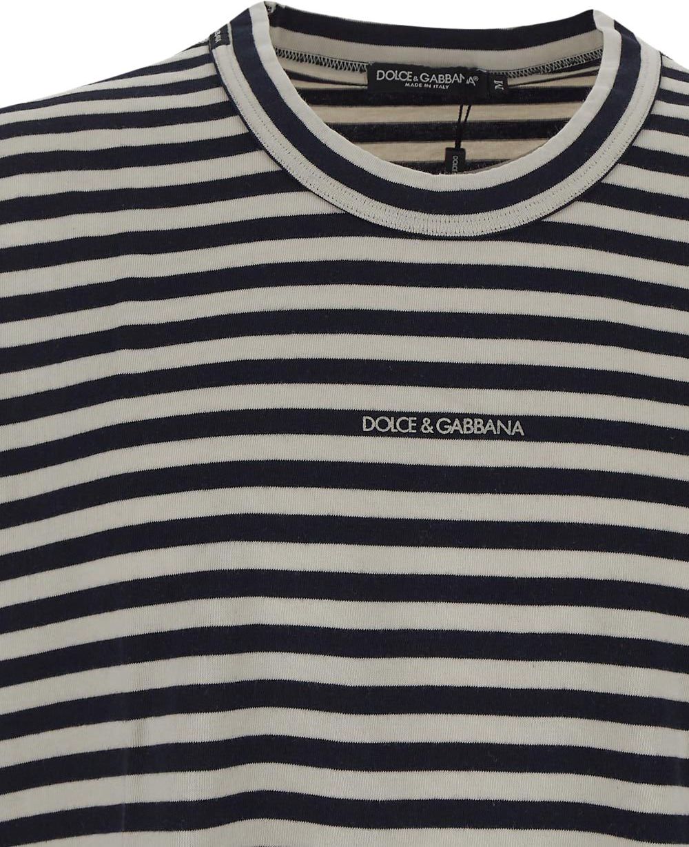 Dolce & Gabbana Striped T-Shirt Wit
