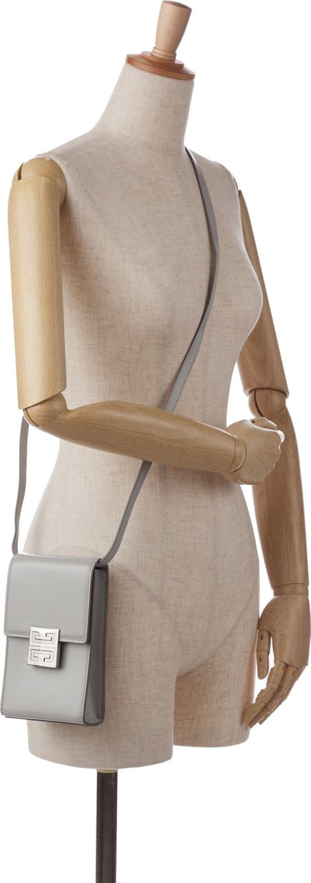 Givenchy Mini 4G Vertical Crossbody Bag Grijs