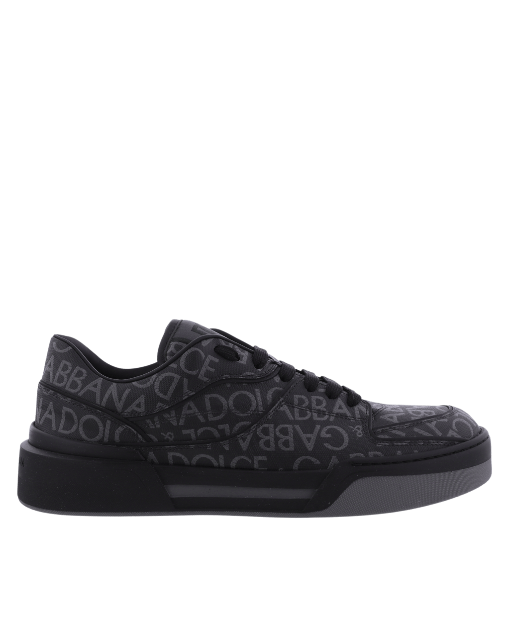 Dolce & Gabbana Logo Motif Lace-Up Sneakers Zwart