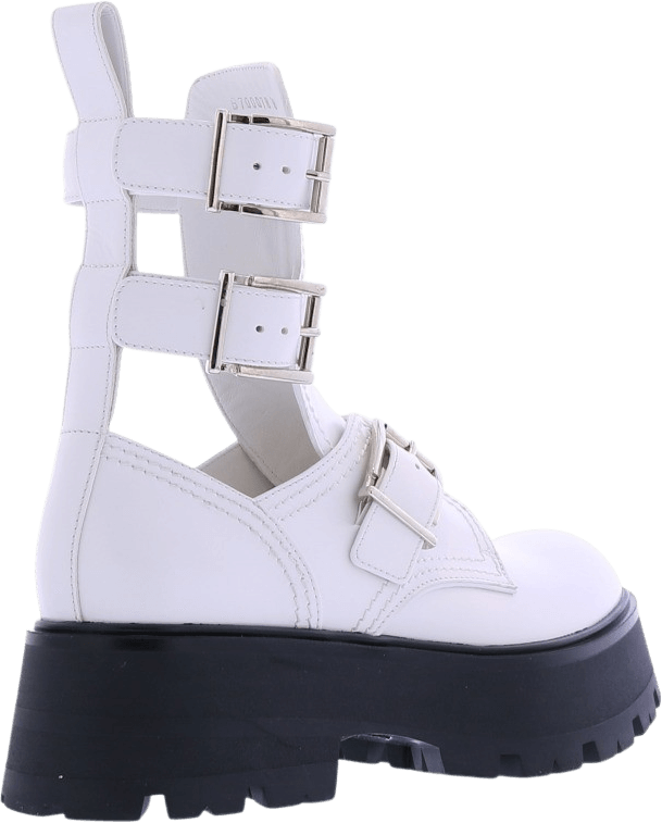 Alexander McQueen Alexander Mcqueen Leather Ankle Boots Wit
