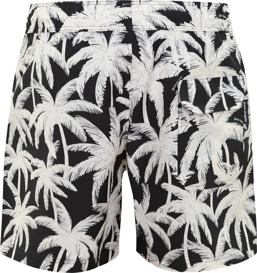 Palm Angels Heren Palms Allover Swimshorts Zwart