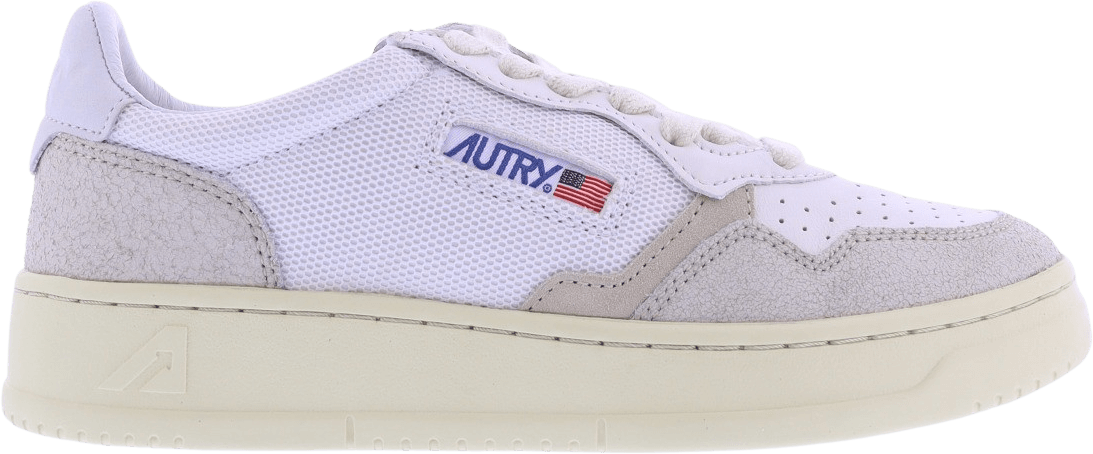 Autry Dames Autry 01 Low leer/suede/mesh Wit