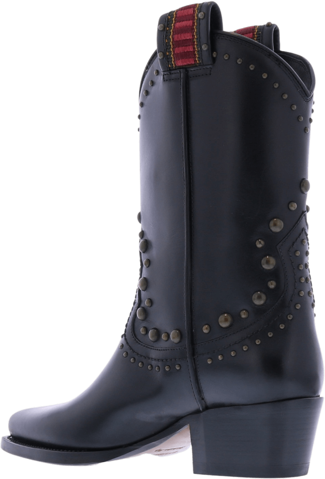 Dsquared2 Dames Flat Boot West Studs Zwart