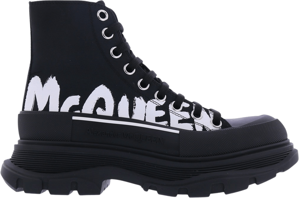 Alexander McQueen Dames H.Boot Tread.Fa.S.Ru Can.Sa./T Zwart