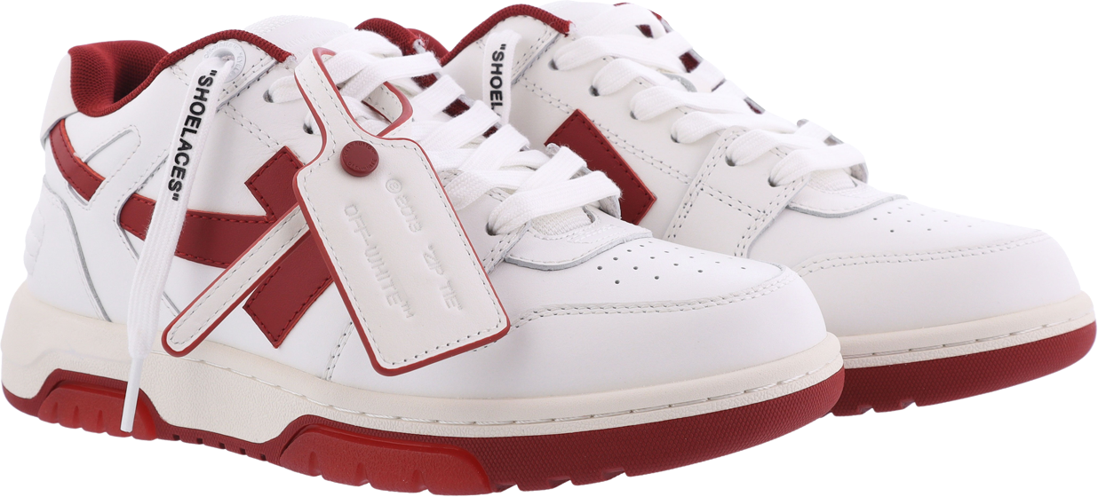 OFF-WHITE Dames Out Of Office Sneaker Wit/Rood Wit