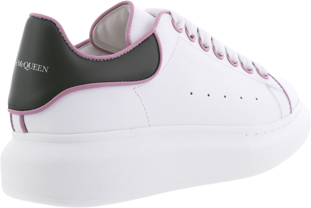 Alexander McQueen Dames Oversized Sneaker Wit/Roze Wit