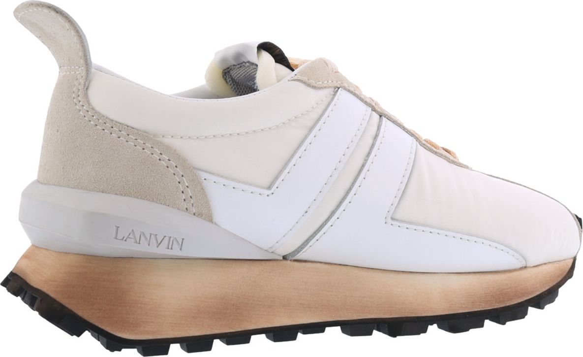 Lanvin Dames Running Sneaker En Nylon, Napp Wit
